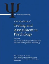 APA Handbook of Testing and Assessment in Psychology Volume 2